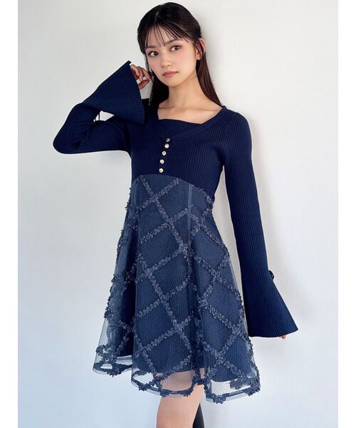 ドッキングフレアミニニットワンピース（ワンピース）｜RESEXXY