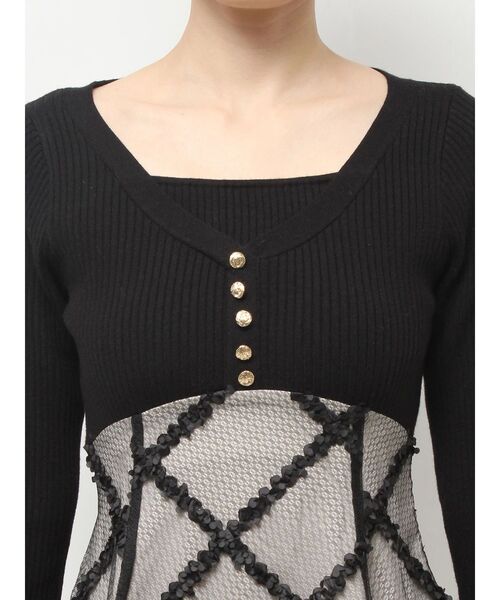 RESEXXY（リゼクシー）の「ドッキングフレアミニニットワンピース【完売カラーは品番：1526103220で販売中】（ワンピース・レディース・レッド/ラベンダー/ネイビー/ブラック/ピンク・FREE）」の20枚目の写真