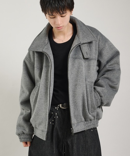 Perushu（ペルーシュ）の「ウール混シャギースタンドネックフライト