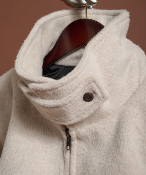 Perushu（ペルーシュ）の「ウール混シャギースタンドネックフライト