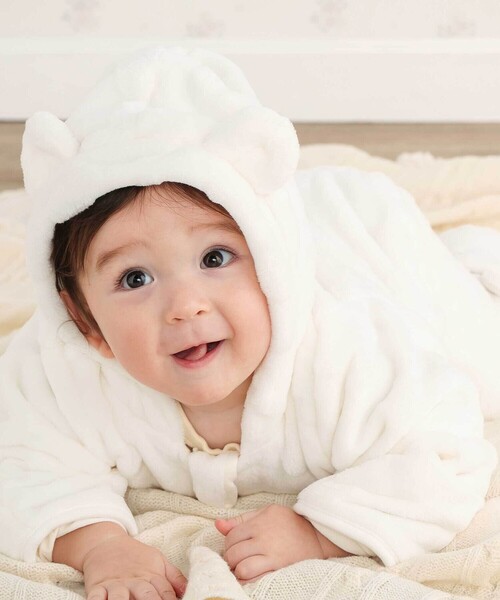 SLAP SLIP BABY（スラップスリップベビー）の「アニマルクマウサギ恐竜ボアバギーオールベビー(70~80cm)（その他ベビーウェア・キッズ・オフホワイト/グリーン/ピンク・FREE）」の6枚目の写真