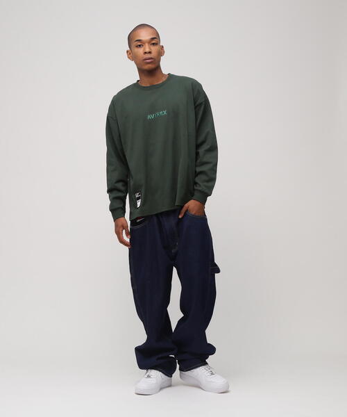 AVIREX(アヴィレックス)の「《WEB&DEPOT限定》CORE LOGO L/S T-SHIRT / コアロゴ 長袖Tシャツ(Tシャツ/カットソー・レディース・ホワイト系2/その他/ダークグリーン系/ブラック・F)」の21枚目の写真
