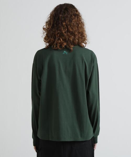 AVIREX(アヴィレックス)の「《WEB&DEPOT限定》CORE LOGO L/S T-SHIRT / コアロゴ 長袖Tシャツ(Tシャツ/カットソー・レディース・ホワイト系2/その他/ダークグリーン系/ブラック・F)」の13枚目の写真