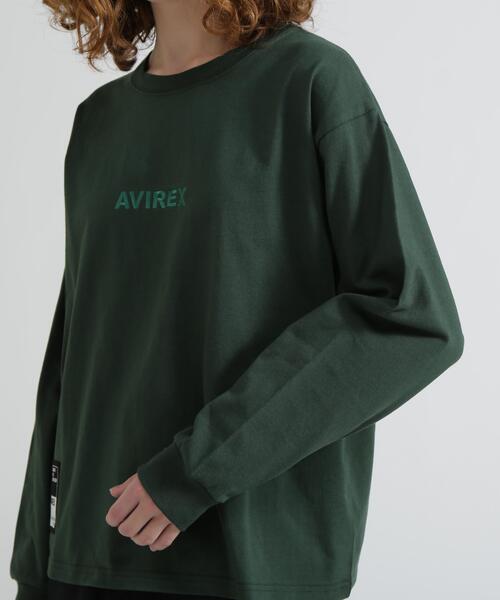 AVIREX(アヴィレックス)の「《WEB&DEPOT限定》CORE LOGO L/S T-SHIRT / コアロゴ 長袖Tシャツ(Tシャツ/カットソー・レディース・ホワイト系2/その他/ダークグリーン系/ブラック・F)」の15枚目の写真