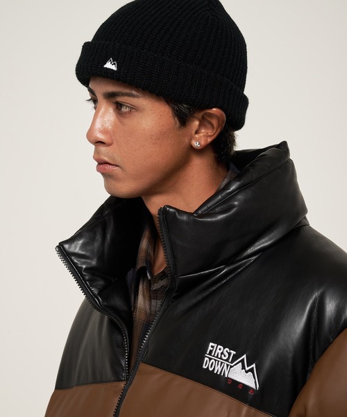 FIRST DOWN（ファーストダウン）の「バブルダウンジャケット カラーレザー（ダウンジャケット/コート・メンズ・レッド/ブラウン/グリーン/ブラック・S/M/L/XL）」の11枚目の写真