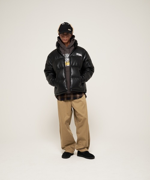 FIRST DOWN（ファーストダウン）の「バブルダウンジャケット カラーレザー（ダウンジャケット/コート・メンズ・レッド/ブラウン/グリーン/ブラック・S/M/L/XL）」の6枚目の写真