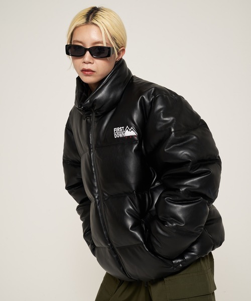 FIRST DOWN（ファーストダウン）の「バブルダウンジャケット カラーレザー（ダウンジャケット/コート・メンズ・レッド/ブラウン/グリーン/ブラック・S/M/L/XL）」の7枚目の写真