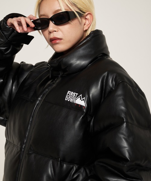 FIRST DOWN（ファーストダウン）の「バブルダウンジャケット カラーレザー（ダウンジャケット/コート・メンズ・レッド/ブラウン/グリーン/ブラック・S/M/L/XL）」の8枚目の写真