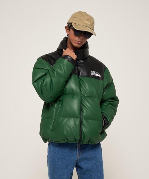 FIRST DOWN（ファーストダウン）の「バブルダウンジャケット カラーレザー（ダウンジャケット/コート・メンズ・レッド/ブラウン/グリーン/ブラック・S/M/L/XL）」の14枚目の写真