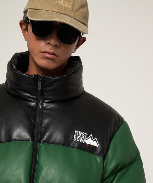 FIRST DOWN（ファーストダウン）の「バブルダウンジャケット カラーレザー（ダウンジャケット/コート・メンズ・レッド/ブラウン/グリーン/ブラック・S/M/L/XL）」の15枚目の写真
