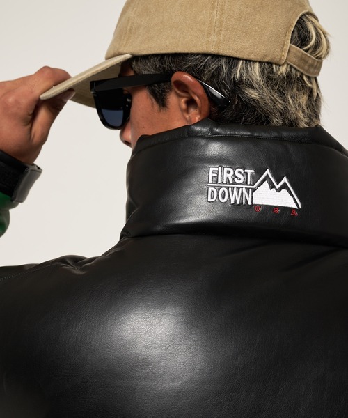 FIRST DOWN（ファーストダウン）の「バブルダウンジャケット カラーレザー（ダウンジャケット/コート・メンズ・レッド/ブラウン/グリーン/ブラック・S/M/L/XL）」の16枚目の写真