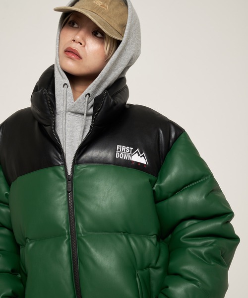 FIRST DOWN（ファーストダウン）の「バブルダウンジャケット カラーレザー（ダウンジャケット/コート・メンズ・レッド/ブラウン/グリーン/ブラック・S/M/L/XL）」の18枚目の写真
