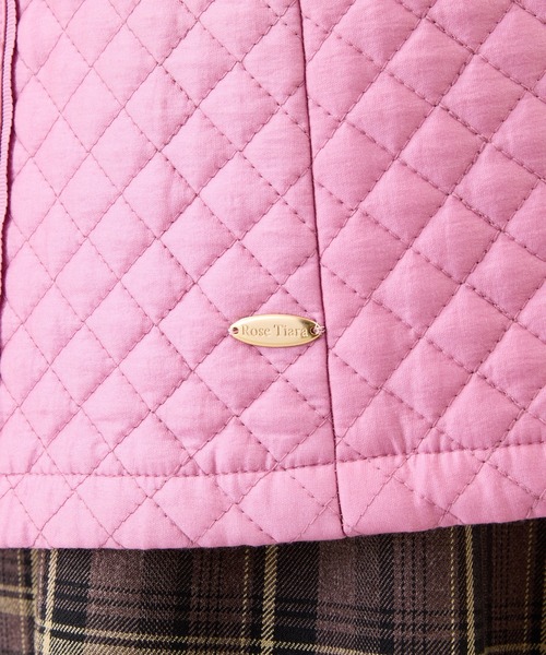 Rose Tiara(ローズティアラ)の「【M-StyleLuxe監修】【リボンクリップ付】キルティングリボンコート(その他アウター・レディース・ピンク/ブラック・46/42/38)」の13枚目の写真