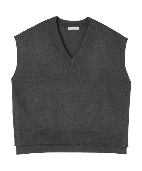 TOKYO SHIRTS(トウキョウシャツ)の「アンチピリング 深Vネック ベスト(ベスト・レディース・グレー/ブラウン/ネイビー・M/L)」の2枚目の写真