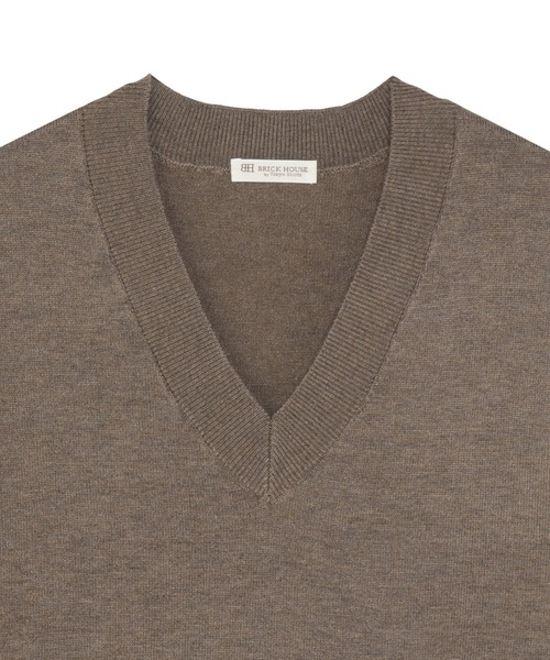 TOKYO SHIRTS(トウキョウシャツ)の「アンチピリング 深Vネック ベスト(ベスト・レディース・グレー/ブラウン/ネイビー・M/L)」の11枚目の写真