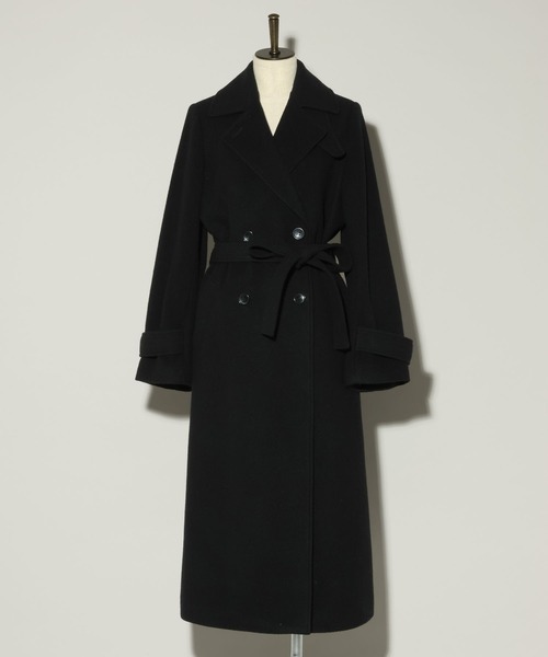 メルトンウールスタンドロングコート493954（チェスターコート