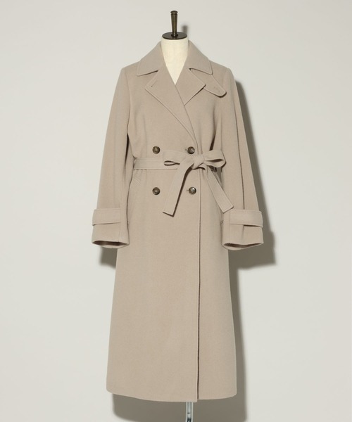 メルトンウールスタンドロングコート493954（チェスターコート