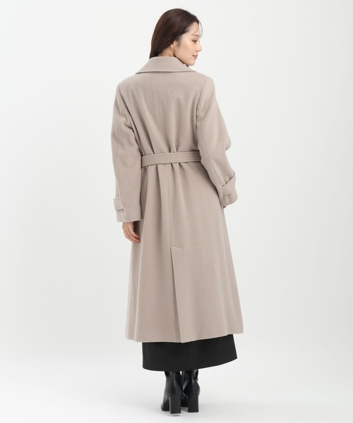 Andemiu（アンデミュウ）の「メルトンウールスタンドロングコート493954（チェスターコート・レディース・ブラウン/ベージュ/ブラック/トップグレー・SMALL/MEDIUM）」の19枚目の写真