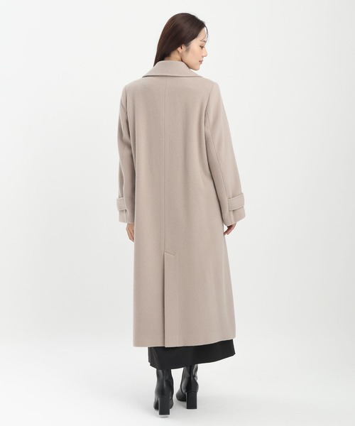 Andemiu（アンデミュウ）の「メルトンウールスタンドロングコート493954（チェスターコート・レディース・ブラウン/ベージュ/ブラック/トップグレー・SMALL/MEDIUM）」の14枚目の写真