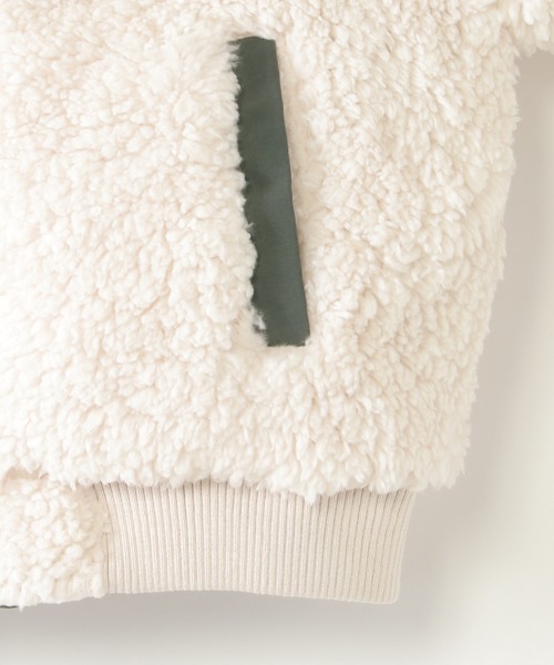 ikka（イッカ）の「【2WAY】リバーシブルボアブルゾン（110~160cm）（ブルゾン・キッズ・オリーブ/ダークグレー・S/M/L/XL/XS）」の18枚目の写真