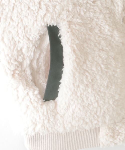 ikka（イッカ）の「【2WAY】リバーシブルボアブルゾン（110~160cm）（ブルゾン・キッズ・オリーブ/ダークグレー・S/M/L/XL/XS）」の20枚目の写真