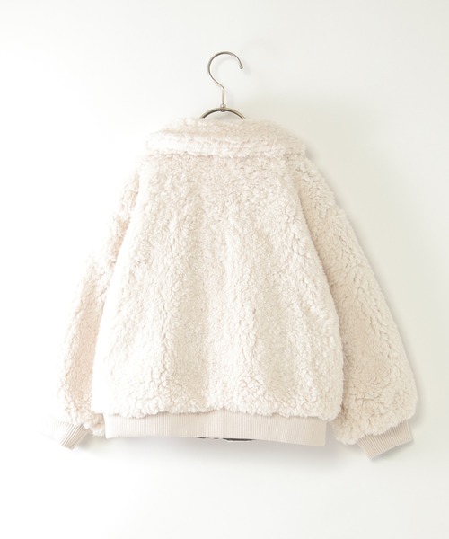 ikka（イッカ）の「【2WAY】リバーシブルボアブルゾン（110~160cm）（ブルゾン・キッズ・オリーブ/ダークグレー・S/M/L/XL/XS）」の14枚目の写真