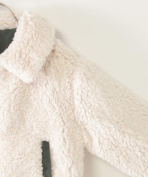 ikka（イッカ）の「【2WAY】リバーシブルボアブルゾン（110~160cm）（ブルゾン・キッズ・オリーブ/ダークグレー・S/M/L/XL/XS）」の16枚目の写真