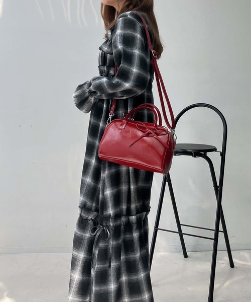 AS KNOW AS plus(アズノゥアズプラス)の「♪フリルとリボン前開きワンピース(ワンピース・レディース・ブラック/ブラック系その他/ブラウン・FREE)」の14枚目の写真