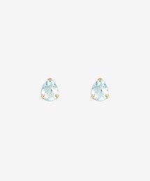 K10 イエローゴールド アクアマリン しずく ピアス ESTELLE/エステール WEB限定