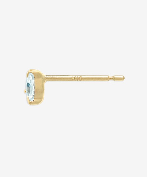 ESTELLE(エステール)の「K10 イエローゴールド アクアマリン しずく ピアス ESTELLE/エステール WEB限定(ピアス(両耳用)・レディース・イエローゴールド・-)」の5枚目の写真