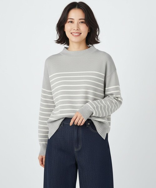 セール】【新色追加】ハイネックデイリーニット（ニット/セーター