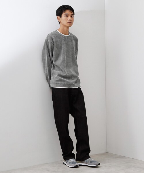 THE SHOP TK （ザ ショップ ティーケー ）の「【心地良い、滑らかさ】レイヤード風ケーブル ニットソー 【洗濯機OK】（Tシャツ/カットソー・メンズ・ピンク系その他/オフホワイト/ネイビー/グレー/ダークブラウン/ベージュ/ブルー系その他/グリーン系・04/02/03）」の19枚目の写真