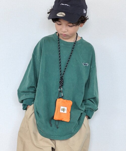 PENNEYS(ぺニーズ)の「【KIDS】【FOX×TYPY】ピグメント加工ワンポイントロンTEE(Tシャツ/カットソー・キッズ・ブルー/グリーン/レッド/チャコールグレー/ベージュ・110/130/150)」の3枚目の写真