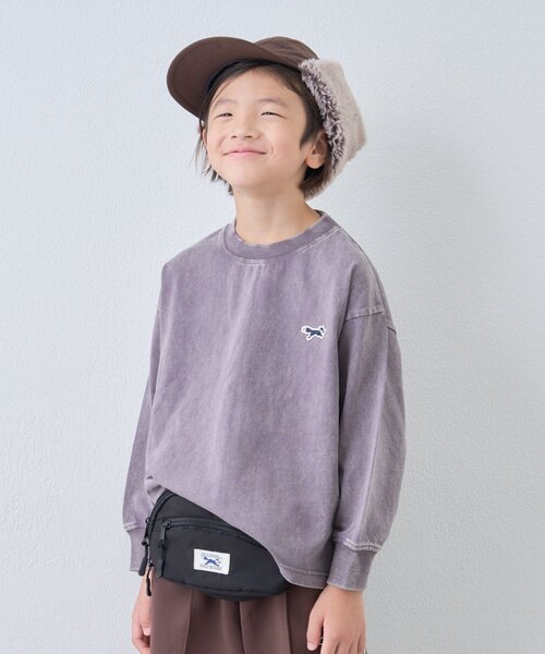 PENNEYS(ぺニーズ)の「【KIDS】【FOX×TYPY】ピグメント加工ワンポイントロンTEE(Tシャツ/カットソー・キッズ・ブルー/グリーン/レッド/チャコールグレー/ベージュ・110/130/150)」の7枚目の写真