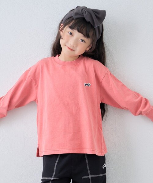 PENNEYS(ぺニーズ)の「【KIDS】【FOX×TYPY】ピグメント加工ワンポイントロンTEE(Tシャツ/カットソー・キッズ・ブルー/グリーン/レッド/チャコールグレー/ベージュ・110/130/150)」の8枚目の写真