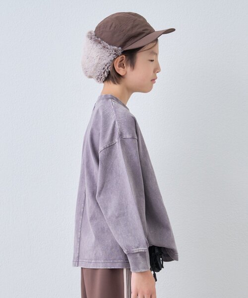 PENNEYS(ぺニーズ)の「【KIDS】【FOX×TYPY】ピグメント加工ワンポイントロンTEE(Tシャツ/カットソー・キッズ・ブルー/グリーン/レッド/チャコールグレー/ベージュ・110/130/150)」の16枚目の写真