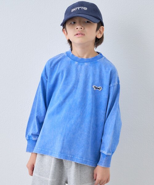 PENNEYS(ぺニーズ)の「【KIDS】【FOX×TYPY】ピグメント加工ワンポイントロンTEE(Tシャツ/カットソー・キッズ・ブルー/グリーン/レッド/チャコールグレー/ベージュ・110/130/150)」の21枚目の写真