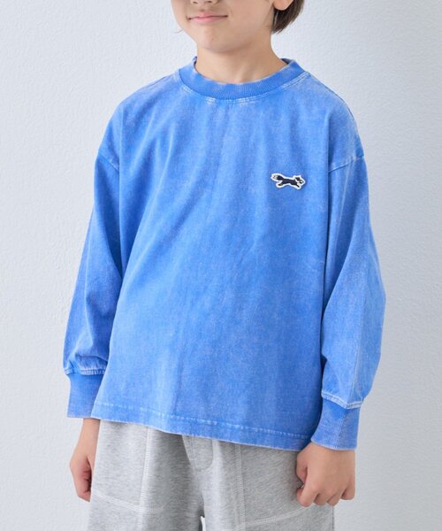 PENNEYS(ぺニーズ)の「【KIDS】【FOX×TYPY】ピグメント加工ワンポイントロンTEE(Tシャツ/カットソー・キッズ・ブルー/グリーン/レッド/チャコールグレー/ベージュ・110/130/150)」の22枚目の写真