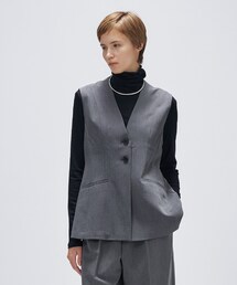 cloenc（クロエンス）の「【セットアップ／マシンウォッシュ】ツイルフレアジレ（ベスト）」