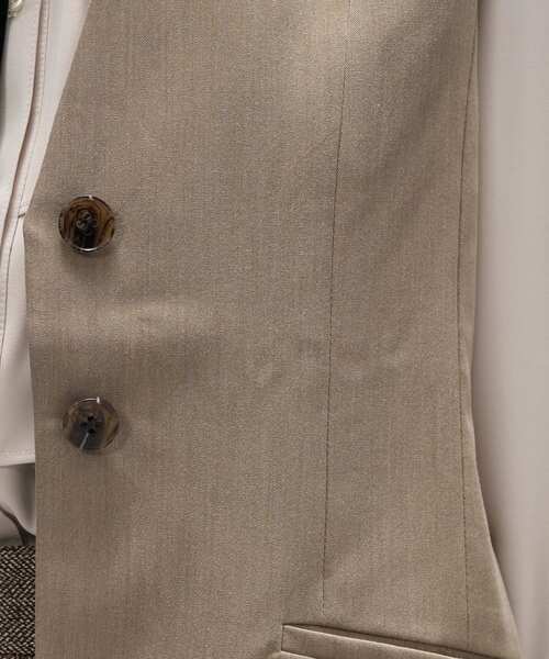 cloenc（クロエンス）の「【セットアップ／マシンウォッシュ】ツイルフレアジレ（ベスト・レディース・ナチュラル/ダークグレー・01/03/02）」の7枚目の写真