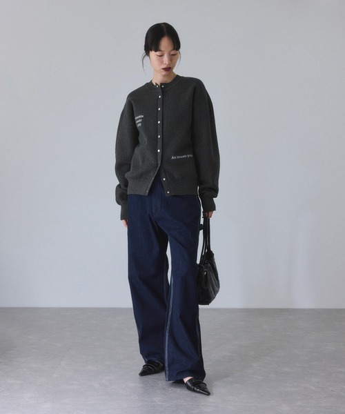 サステナブル】2WAYスウェットニットカーディガン（カーディガン