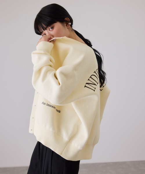 サステナブル】2WAYスウェットニットカーディガン（カーディガン