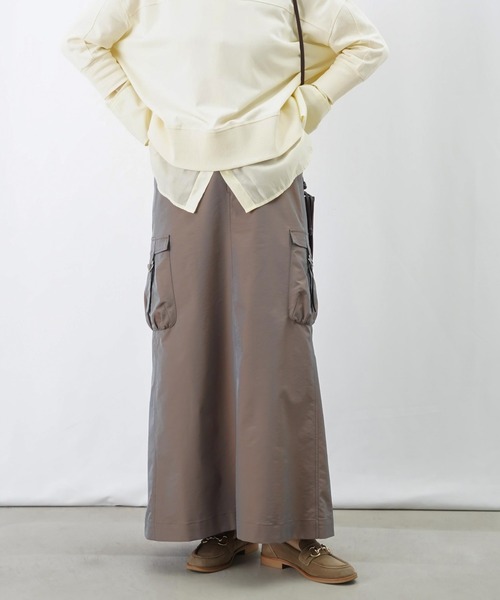 LUCA/LADY LUCK LUCA（ルカ/レディラックルカ）の「LC/LLL 玉虫リブカーゴスカート【セットアップ着用可】（スカート・レディース・グリーン/ベージュ・FREE）」の8枚目の写真