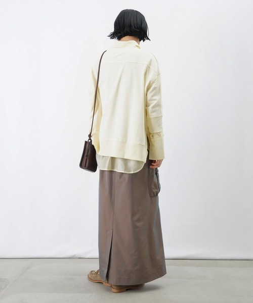 LUCA/LADY LUCK LUCA（ルカ/レディラックルカ）の「LC/LLL 玉虫リブカーゴスカート【セットアップ着用可】（スカート・レディース・グリーン/ベージュ・FREE）」の5枚目の写真