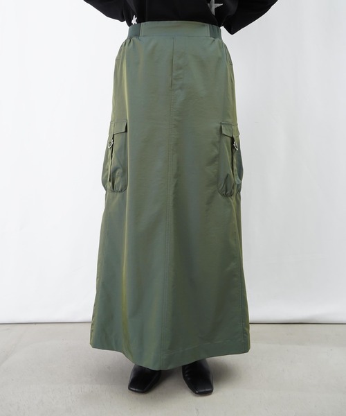 LUCA/LADY LUCK LUCA（ルカ/レディラックルカ）の「LC/LLL 玉虫リブカーゴスカート【セットアップ着用可】（スカート・レディース・グリーン/ベージュ・FREE）」の16枚目の写真