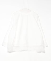 OMNES（オムネス）の「オーガンジーレイヤード ダンボールニット ラグランプルオーバー長袖（Tシャツ/カットソー）」