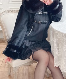 MA*RS(アメーバーマーズ)の【さきまるちゃんコラボ】リボンベルトショートコート(その他アウター)
