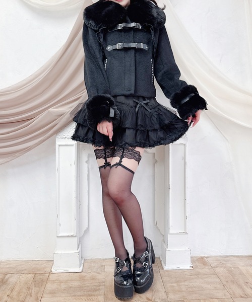 さきまるちゃんコラボ】リボンベルトショートコート（その他アウター