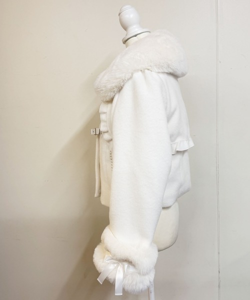 さきまるちゃんコラボ】リボンベルトショートコート（その他アウター