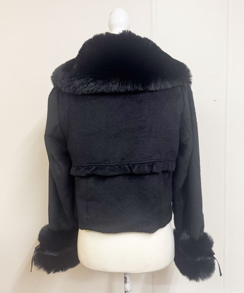 さきまるちゃんコラボ】リボンベルトショートコート（その他アウター